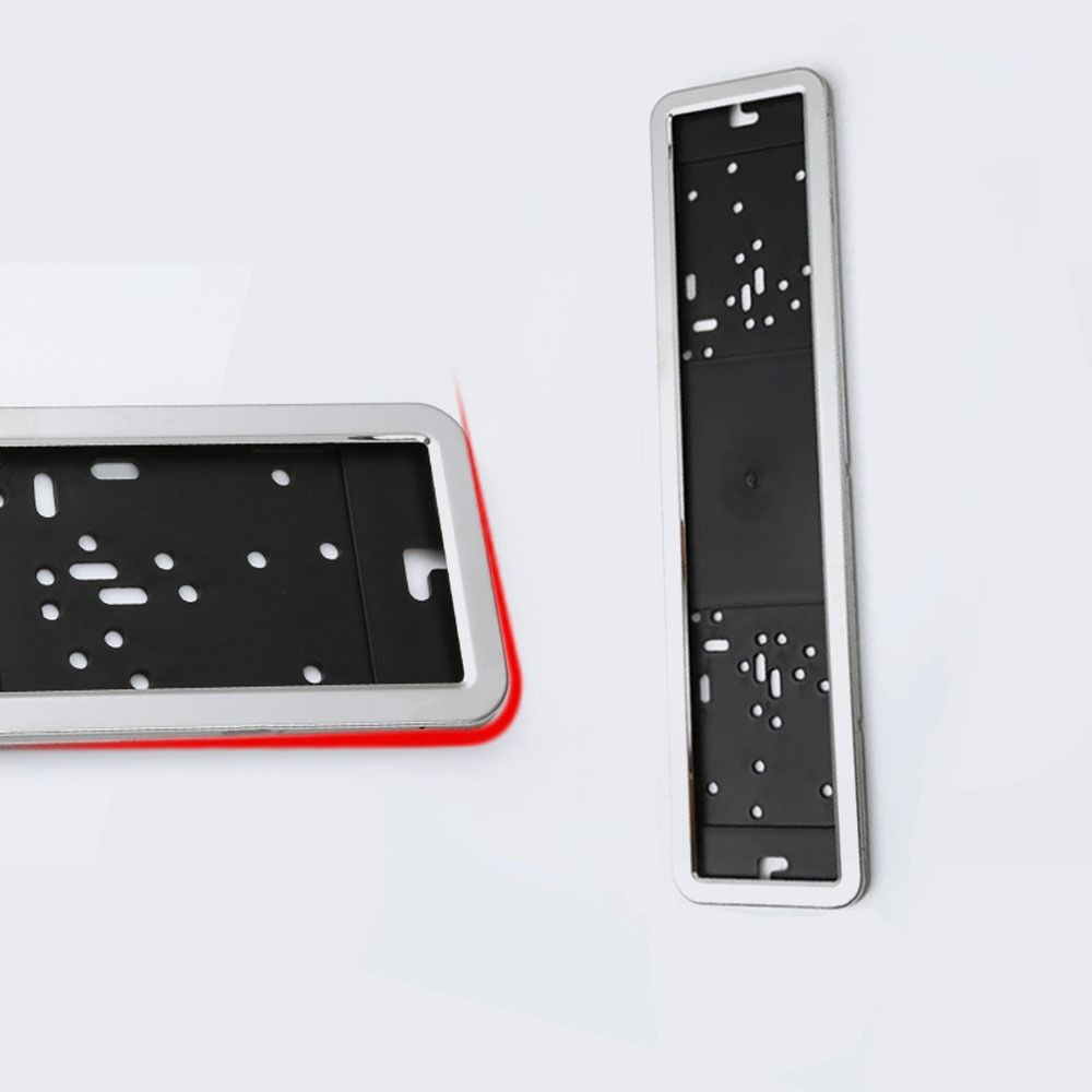 Stainless Steel Car License Number Plate Holder License Plate Frame  Vehicles Exterior Decoration