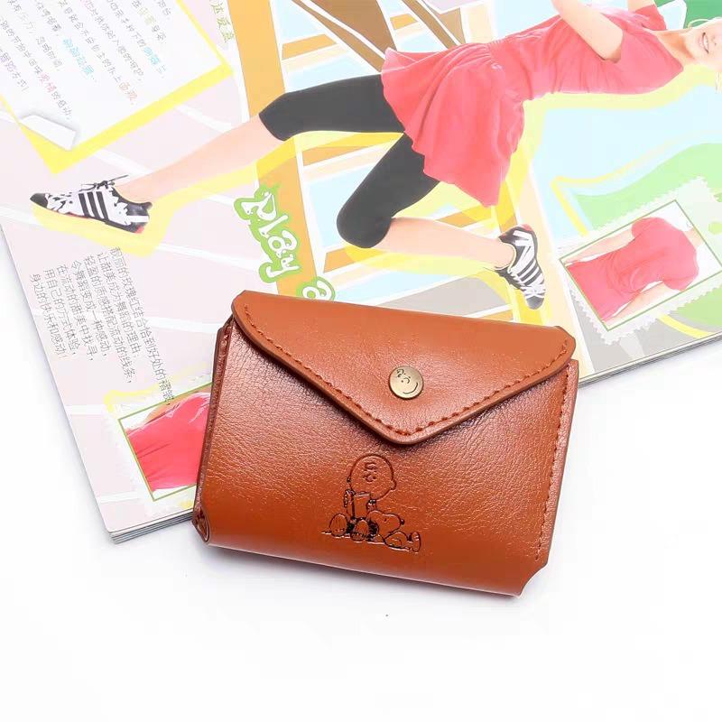 Japanese Style Magazine Appendix Snoopy Cartoon Coin Purse Unisex Retro High-end Feel 70% Off Short Mini Wallet