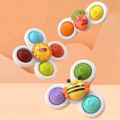 Suction Cup Spinning Toys for 1 Year Old Boy Gift,Spinning Top Baby Bath Toys 6-18 Months,Toddler Birthday Gift Travelling Sensory Toys