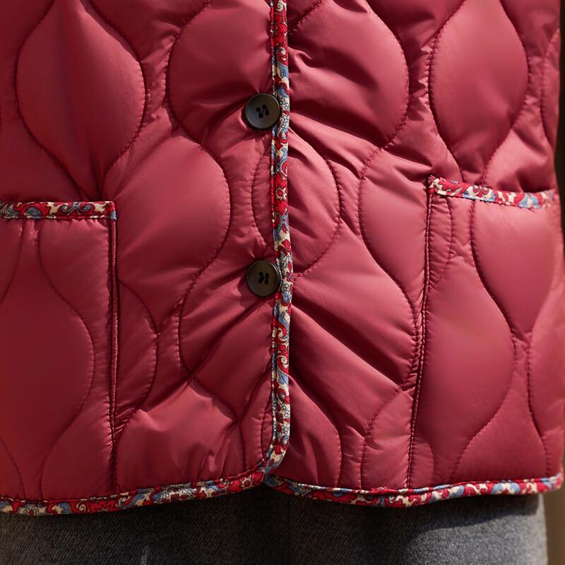 Pasite Women's Padded Printed Lapel Loose Winter Jacket