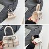 Casual Bow Women Samll Square Shoulder Bags Sweet Ladies Pu Chain Messenger Bag Clutch Commuter Female Phe Handbags Purse