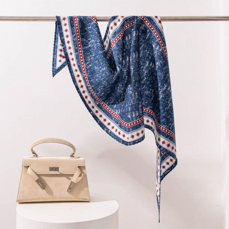 Silk Wool Scarf Fashion Versatile Wrap Shawl Neck Headband Bag Accessory