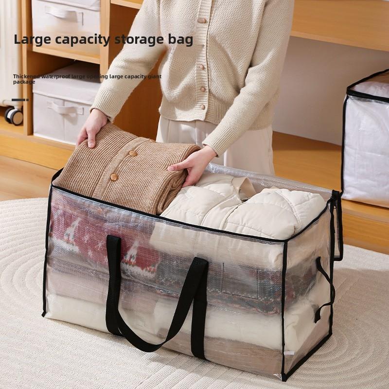 Modern Minimalist Pp Quilt Storage Bag With Multiuse Organizer For Home And Travel