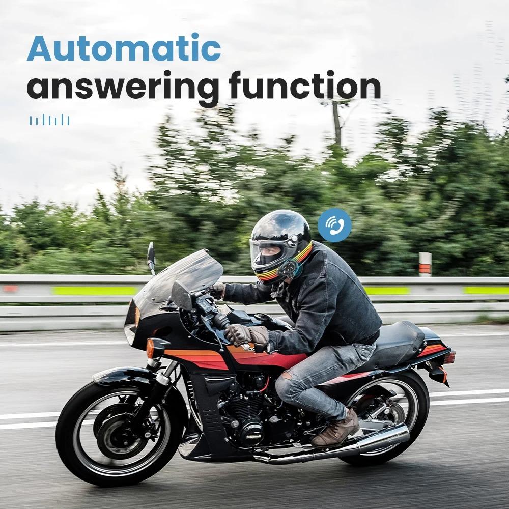 Motorcycle Helmet Bluetooth Intercom BT12B with Noise Reduction and IP65 Waterproof