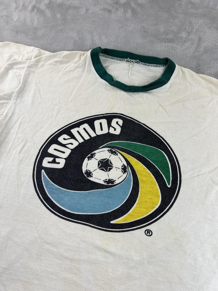 Vintage 80s New York Cosmos Shirt Mens SMALL NASL Soccer Ringer Pele Beckenbauer Unisex T-Shirt XXL