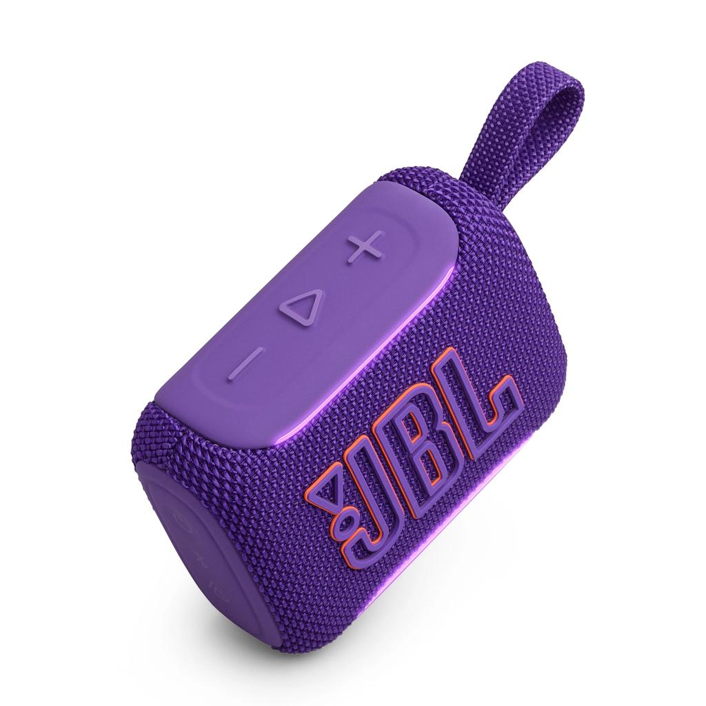 JBL GO 5 Bluetooth Speaker JBLGO5PURJN Portable Waterproof Dustproof IP68 USB-C Charging Stereo Pairing Ambient Edge Light AirTouch App Support