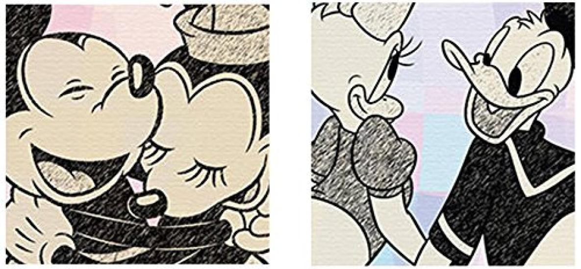 

Disney Poster Mickey Minnie and 30cm x Made in Set, Mouse, Mouse, Donald, Daisy, 30cm, Japan, DSN-0224_0223