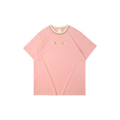 Casual Loose Fit Half Sleeve T-Shirt Women Tops Misty-Rose-Pink AHSQ246-1