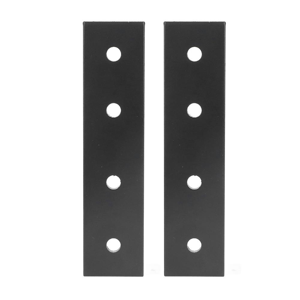 2 Stück Aluminiumlegierung Verbindungsplatten Flach Gerade 4 Loch Flach Gerade Winkel Metall Befestigungszubehör