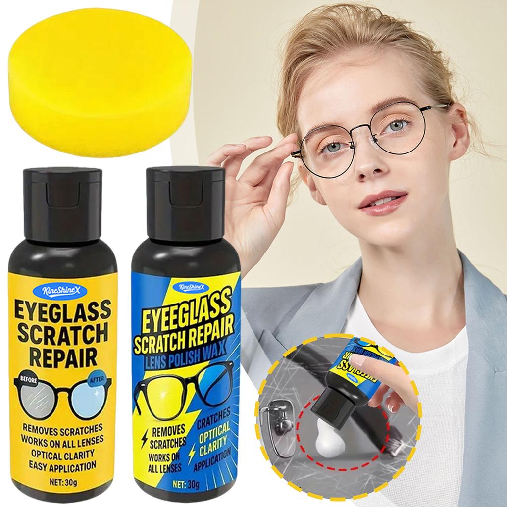 30g Scratch Remover for Eyeglasses Glasses Scratch Repair Agents Lens Cleaners Spray for Car Glass Glasses Watches Screens
