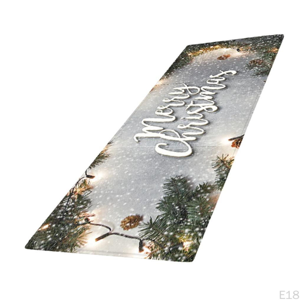 3D Effect Christmas Area Rug Carpet 120x40cm for Home Decoration