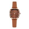 Retro Small Square Dial Student Watch Women'S Simple Style Small Dial Belt Watch Quartz Watch