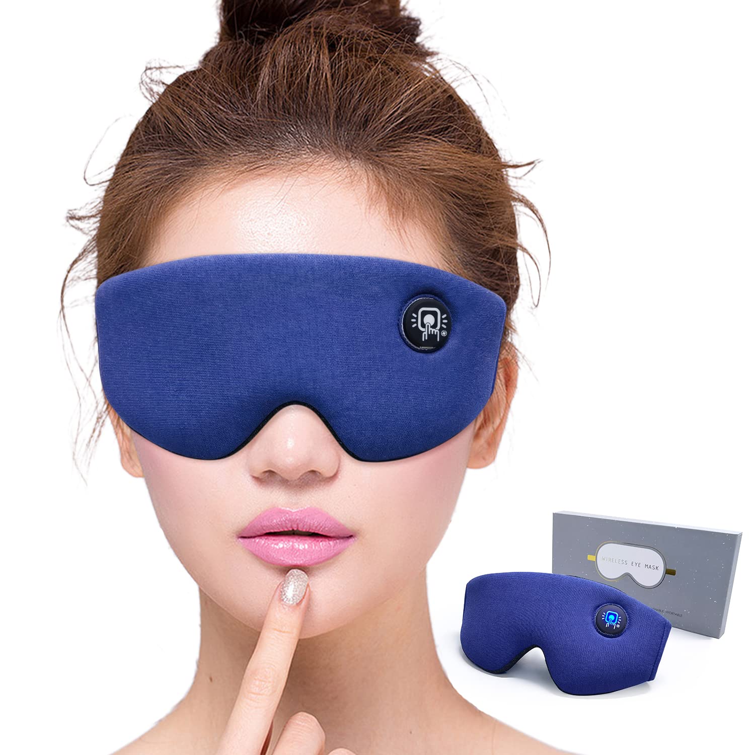 

USB-перезаряжаемая горячая маска для глаз, может использоваться до 8 раз непрерывно при полной зарядке, подарок в японской подарочной упаковке [Беспроводная] [Можно заряжать] [Звуковой сигнал]