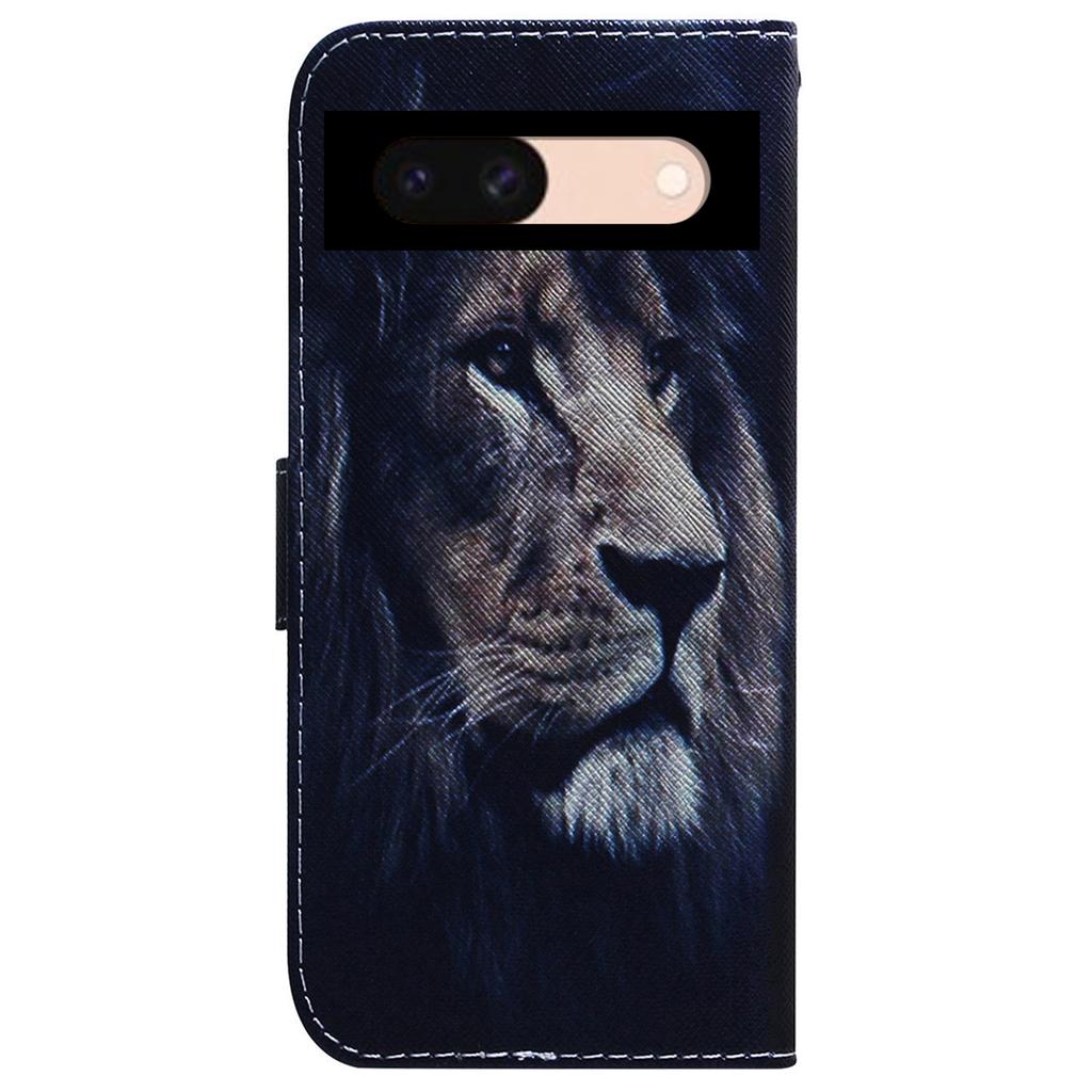 For Google Pixel 8a Case Pattern Printing Leather Phone Wallet Cover