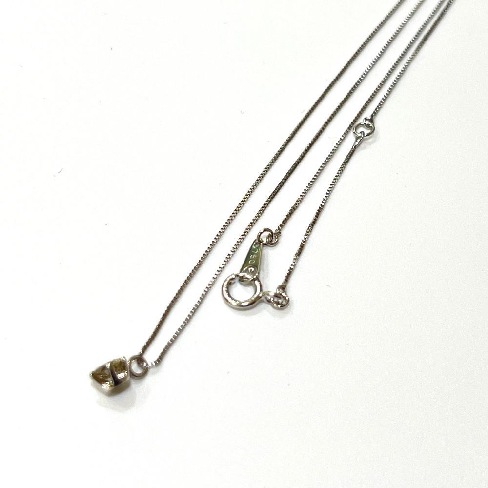 Schmuck K18WG D0.20ct 1P Diamant K18 Diamant-Halskette K18WG Silber