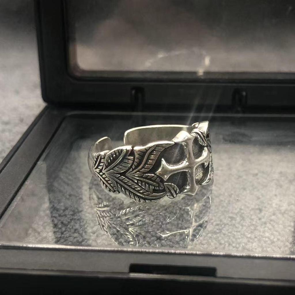 Unisex Adjustable European Retro Cross Ring