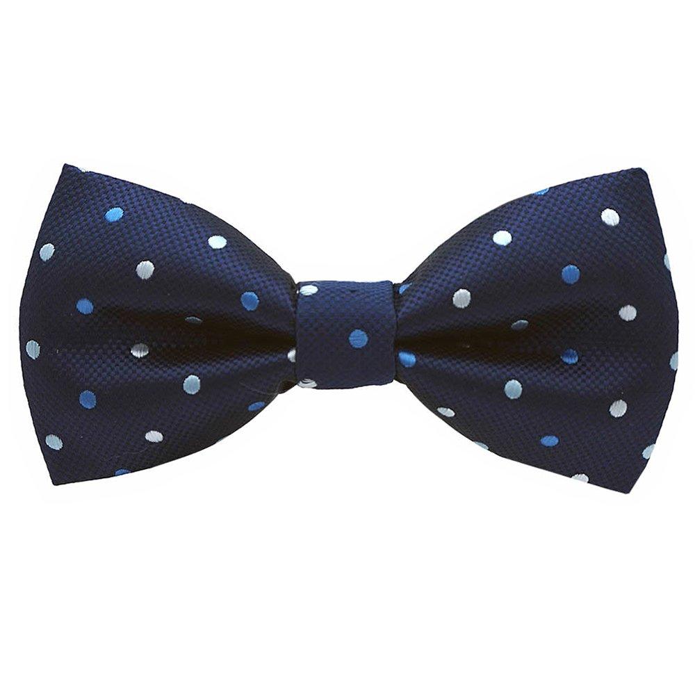 [Bowties.jp] Navy Dot Bow Tie, Easy-to-Wear Type bd026