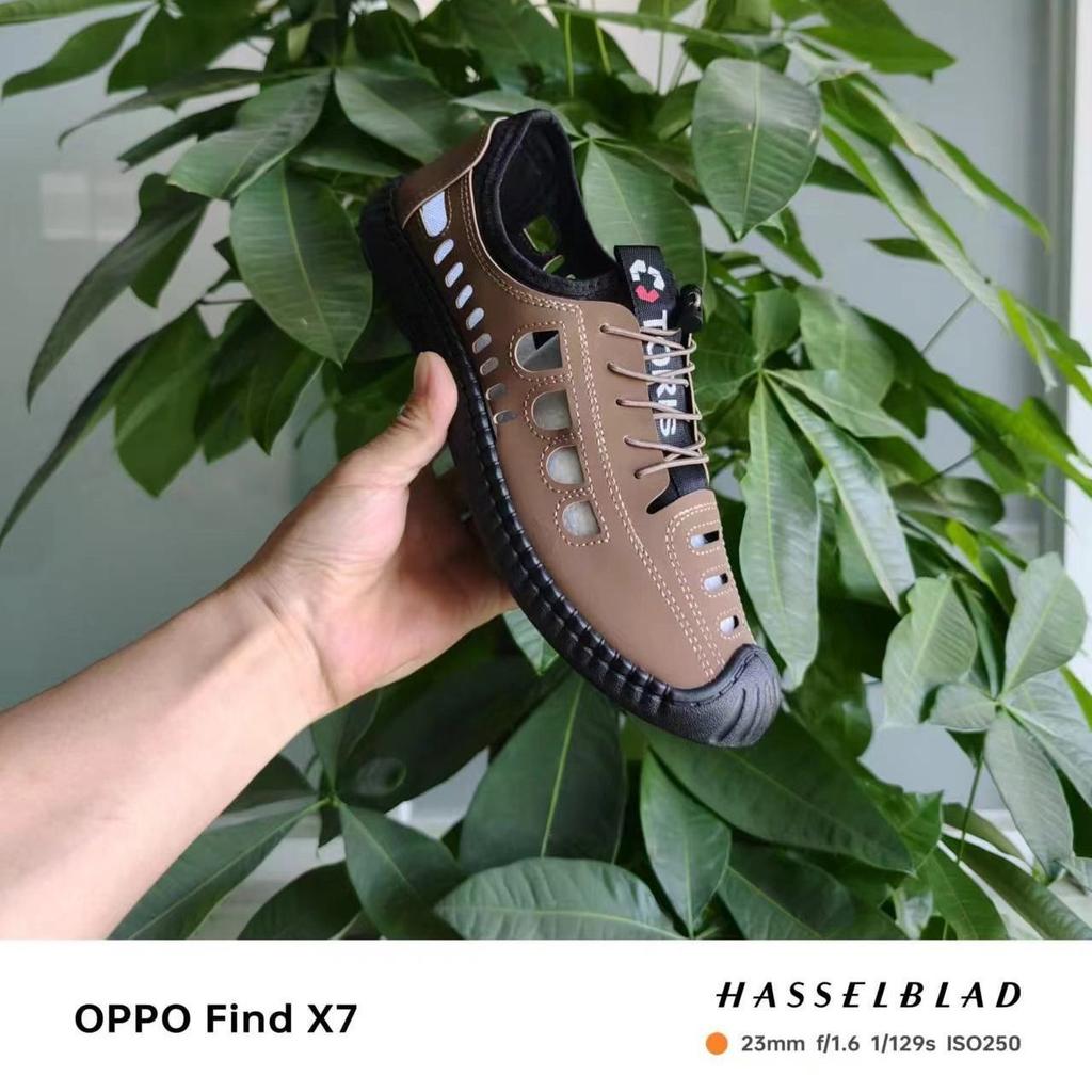 Summer men's casual versatile sandals hole shoes wear-resistant beef tendon sole comfortable soft sole breathable shoes new