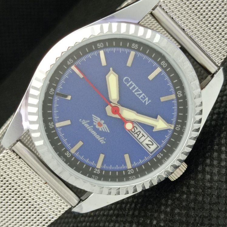 

REFURBISHED VINTAGE CITIZEN AUTO 8200 JAPAN MENS D/D BLUE WATCH 610a-a317591-2 SKU610a-a317591