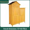 Waterproof Outdoor Wooden Storage Cabinet for Garden Tools - Anti-Corrosion and Sun Protection, Ideal for Courtyard and Balcony Use.