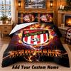 Ensemble de literie 3 pièces motif Southampton FC Nom personnalisé, Drap de lit et taies d'oreiller pour chambre à coucher à la maison