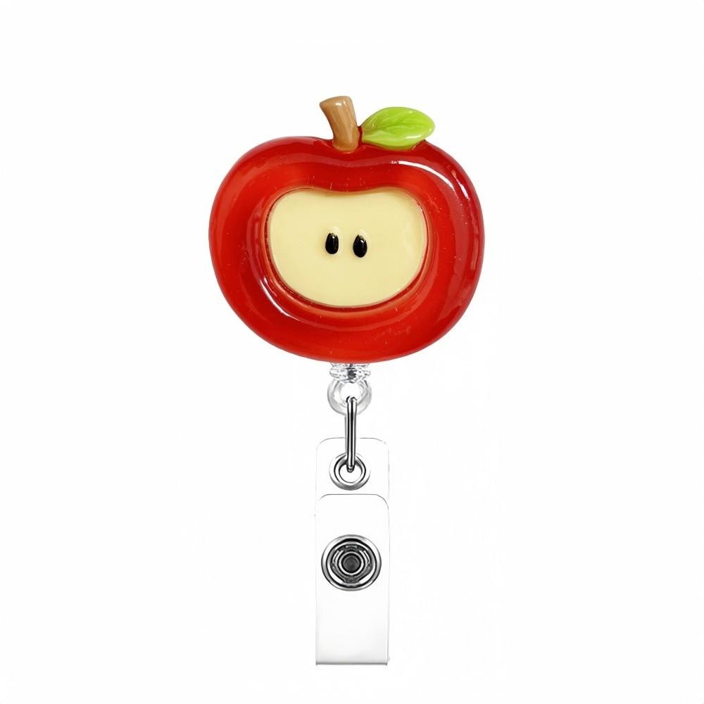 Acrylic ID Badge Holder Retractable Alligator Clip Badge Reel Clip 360 Rotating Telescopic Nurse Badge Reel Doctor Hospital