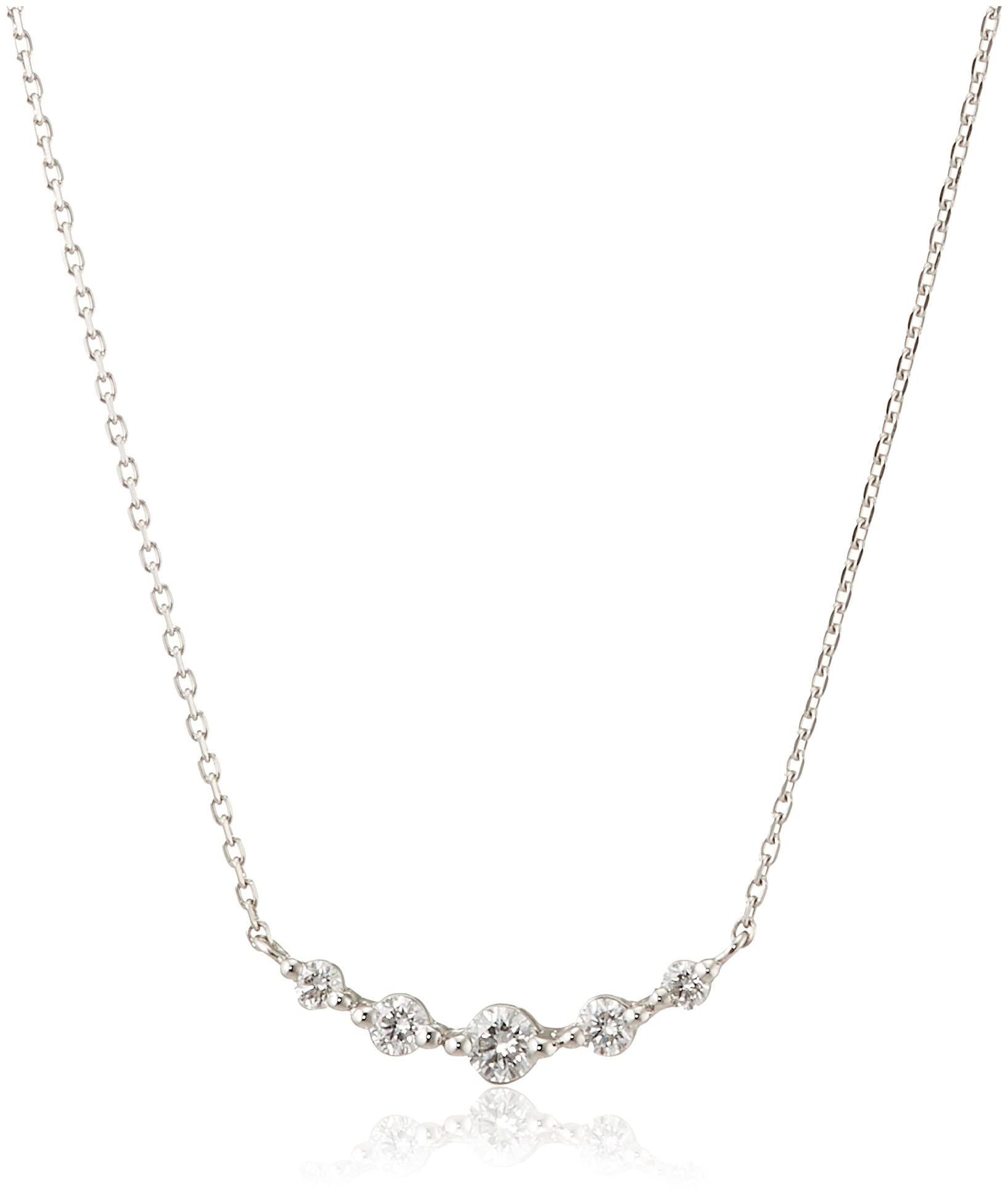 

Diamond Platinum Necklace 111943125001 [Yondo Sea] Women s