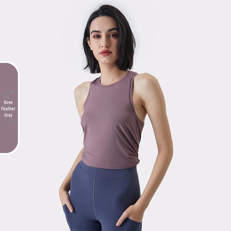 

Женский быстросохнущий жилет для йоги без рукавов — дышащий, свободный, антибактериальный фитнес-топ на лето 6/M