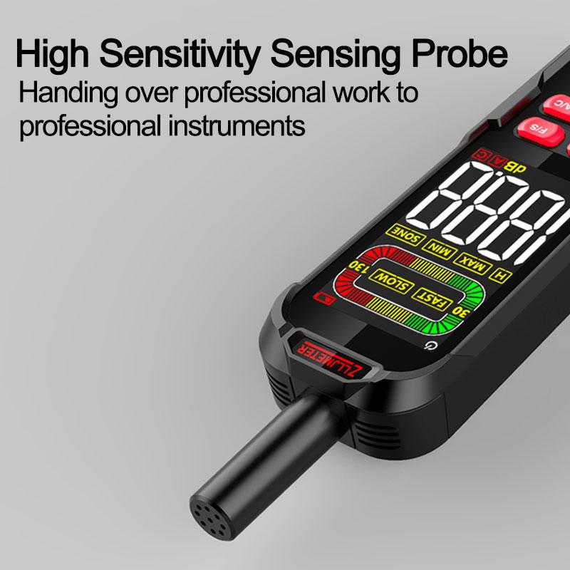 Color Screen Digital Sound Level Meter Audio Level Meter Sound Meter Battery/Charging 30-130dB A/C Weighted Decibel Noise Meter