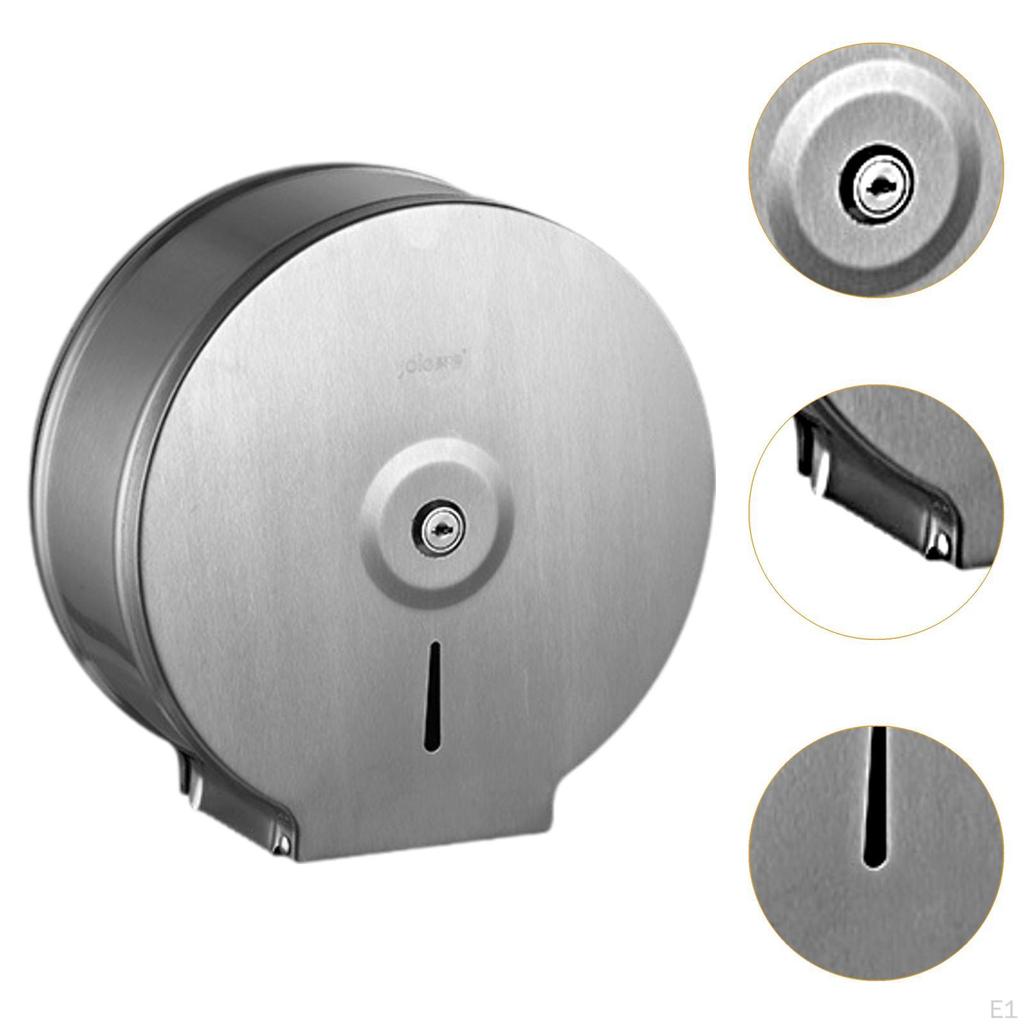 Commercial Jumbo Toilet Paper Dispenser 10 Inch Bath Roll Holder Large Capacity Elegant Wall Mount