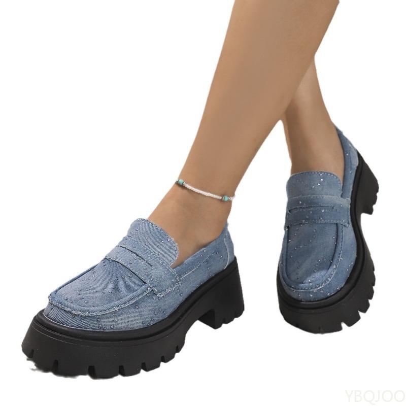 Fashionable Versatile Large Size Thick Sole Elegant Minimalist Single Shoes Women's Spring New Casual Comfortable Women's Shoes