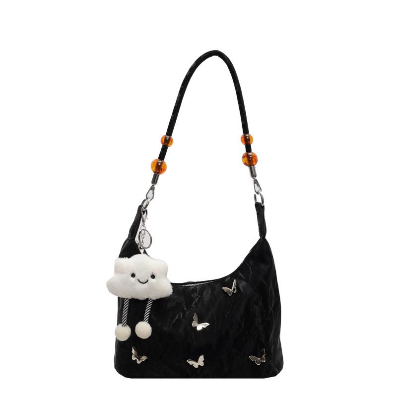Butterfly Large Capacity Messenger Bag Women's Shoulder Bag Commuter Cloud Underarm Bag