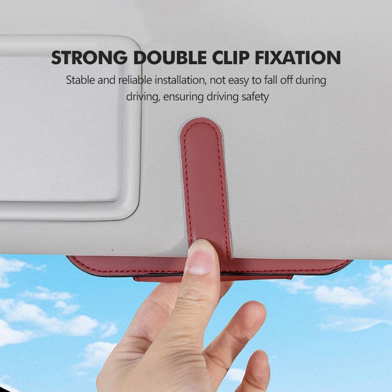 BLZ3 Car Visor Glass Case Card Ticket Organizer Box Sunshade Clip For Mercedes Benz AMG A B C E S G Class W201 W210 W108 W205 W203