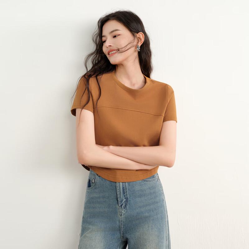 

Elva Island Women s Solid Short Sleeve Cotton T-Shirt M