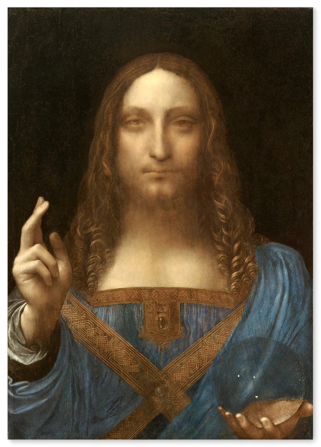 Постер Леонардо да Винчи  Спаситель мира  A3 [Сделано в Японии] [Обои для интерьера] Картина Арт Обои Постер