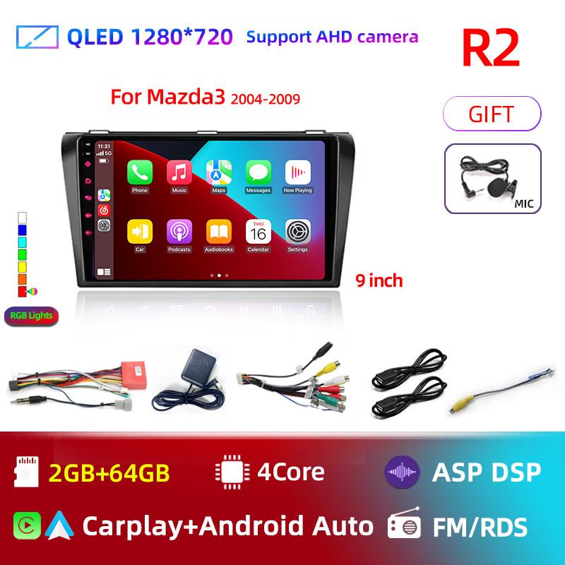 Core Android 13 Carplay for Mazda 3 2004 2005 2006 2007 2008 2009 Car Radio with BOSE Multimedia Player 2 Din Stereo GPS DVD