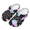 Graphic Print EVA Clogs Unisex Flexible Lightweight Slip On Casual Footwear Lightweight Summer Sandals Indoor Outdoor Wear