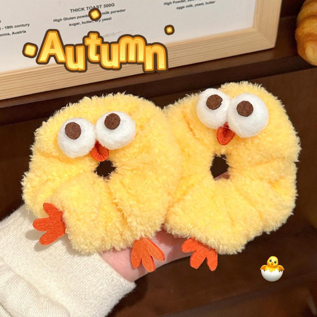 Adorabili Elastici per Capelli Peluche Pulcino: Design a Cuore Dolce per Code di Cavallo & Chignon