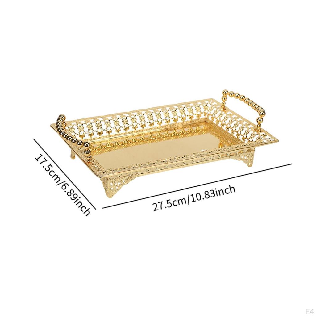 Decorative Tray for Serving Snacks And Storing Make-up In The Household