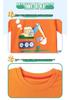 Summer Boys' Fashion Knit Cartoon T-Shirt & Shorts Set