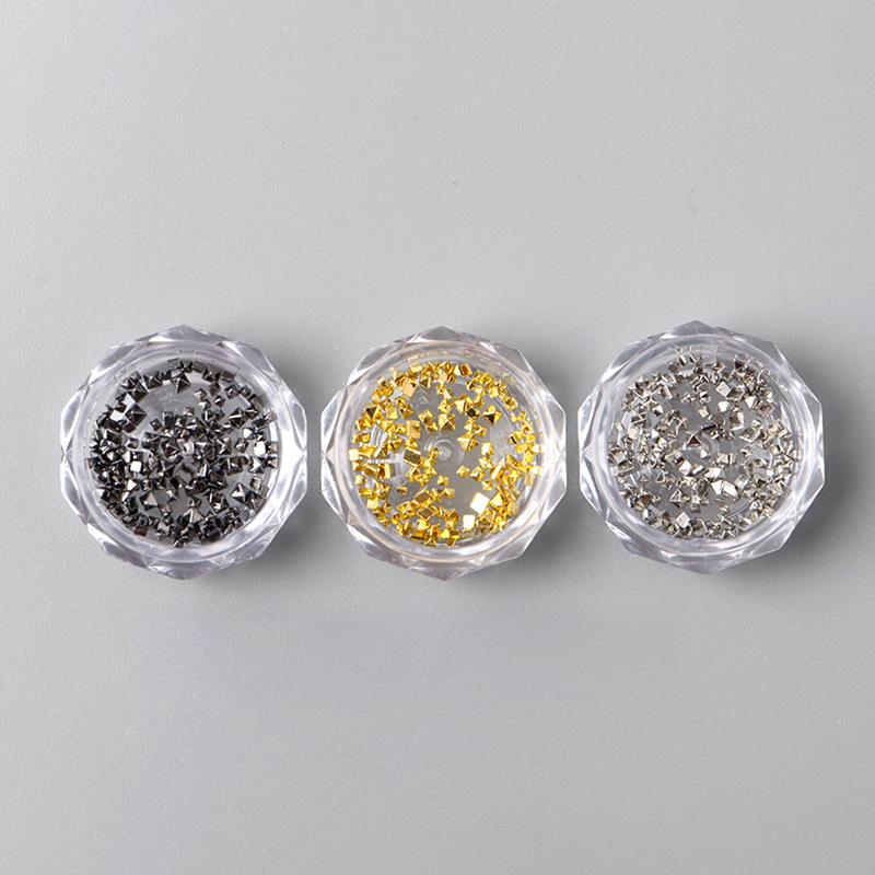 Punk Square Rivet Nail Decoration Nail Parts Charms Metal Rivet Manicure Supplies Mini Sparkling Nail Decoration Accessories