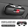 Car Eyewear Case Box Sunglasses Holder Sun Visor Storage Protective Frame Box Glasses Clip For Toyota GR Sport Rav4 Yaris Camry