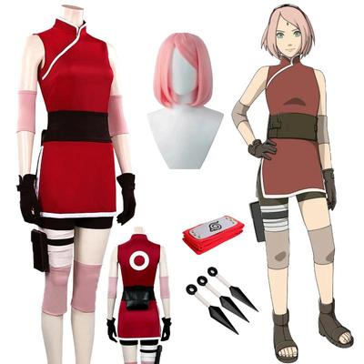 Anime Haruno Sakura Cosplay Kostüm Frauen Outfit Halloween Karneval Kostüme