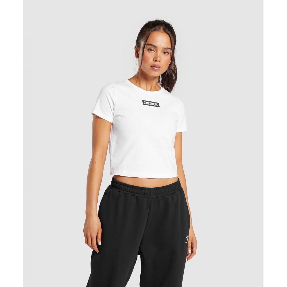 

Укороченный топ GYMSHARK Block Белый B7A1S WB57