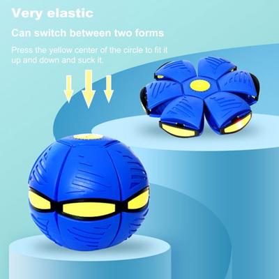 Doggy Disc Ball with Lights Interactive Dog Toy for Large Dogs Magic Flying Saucer Ball Portable Pet Toy for Obedience Training