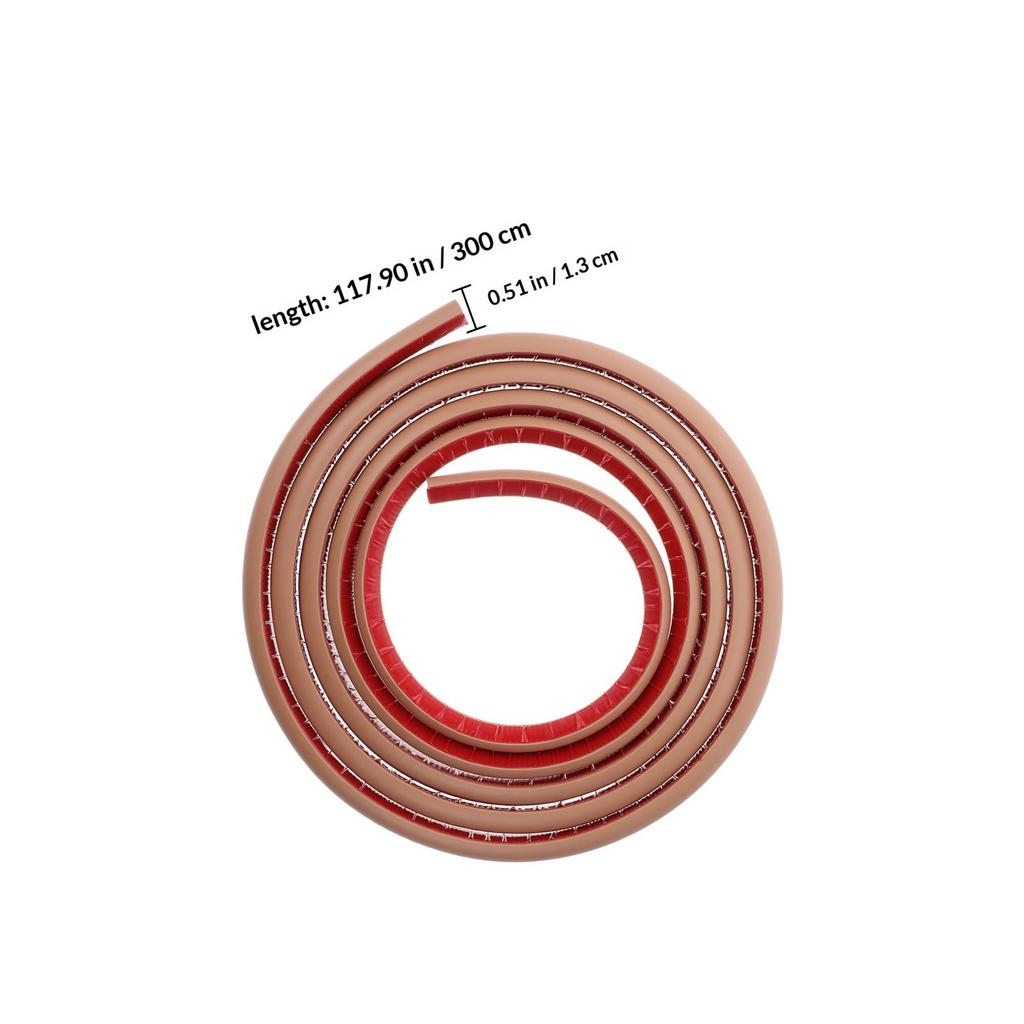 3 Meter Peel and Stick Quarter Round Molding Trim Flexible PVC Baseboard Trim for Walls Floors Stairs Bathtub Curved Surfaces