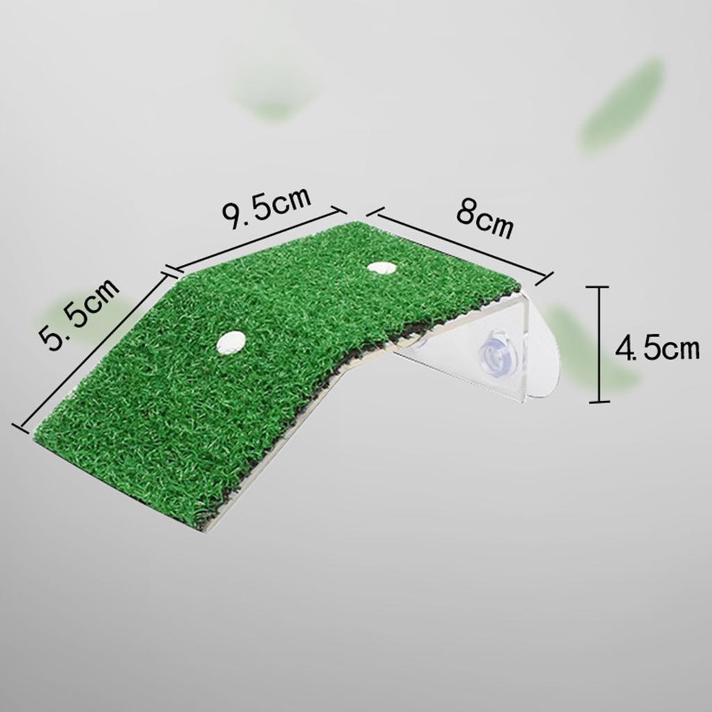 Turtle Resting Basking Drying Platform Reptile Tortoise Climbing Ladder Simulated Lawn Tank Decoration Habitat Decor