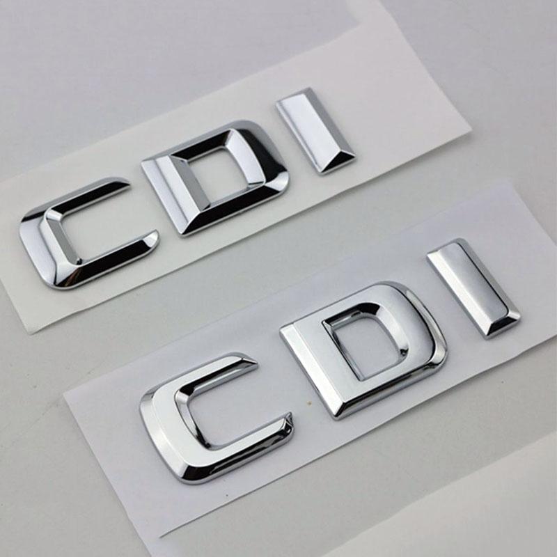 3D ABS Black CDI Logo Letters Car Trunk Badge Sticker For GL ML 320 270 W204 A B C GLK 220 CDI Emblem Accessories