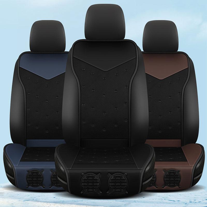 Przewód powietrzny Poduszka na siedzenie do wentylacji samochodu Na lato Nadmuchująca i chłodząca 12V 24V Uniwersalna Z wentylatorem Oddychająca podkładka chłodząca