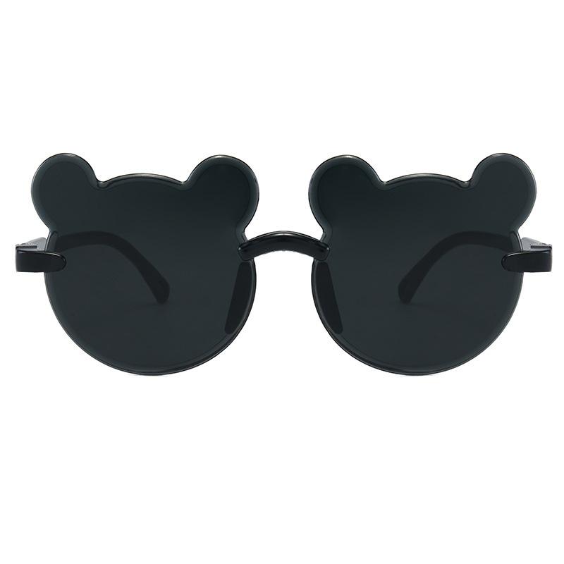 Cute Bear Shape Kids Sunglasses UV400 Protection Rimless Gradient Sun Glasses for Boys Girls Children Outdoor Anti-UV Eyewear